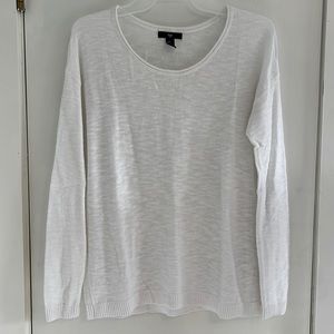 NWOT-Gap Slub Scoop Neck Sweater in Optic White
